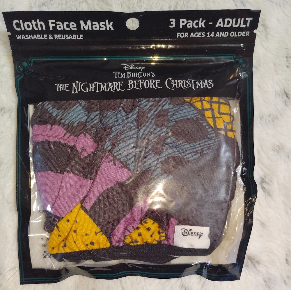 The Nightmare Before Christmas Cloth Face Masks 3-Pack